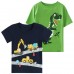 Cm-Kid Toddler Boys Dinosaur T Shirts 2 Pack Set Short Sleeve Tees