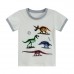 Cm-Kid Toddler Boy T Shirts Dinosaur 2-Pack Summer Graphic Short Tops