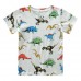 Cm-Kid Toddler Boy T Shirts Dinosaur 2-Pack Summer Graphic Short Tops