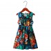 CM-Kid Little Girl Summer Dresses Floral Summer Beach Party Dress