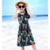 CM-Kid Summer Dresses for Girls Floral Beach Sleeveless Dresses