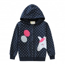 CM-Kid Toddler Girls Zip-up Hooded Sweatshirt Hoodie Casual Jacket