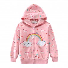 CM-Kid Toddler Girls Zipper Hoodie Rainbow Hooded Sweatshirt Jacket CM-Kid Toddler Girls Zipper Hoodie Rainbow Hooded Sweatshirt Jacket
