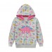 CM-Kid Girl Long Sleeve Dinosaur Hoodie Outdoor Hooded Zip Up Jacket