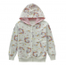 CM-Kid Littel Girls Hooded Sweatshirts Unicorn Print Zipper Casual Winter Outwear Jacket 2-7T