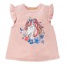 CM-Kid Toddler Girls Short Sleeveless T-shirt Unicorn Print Tops