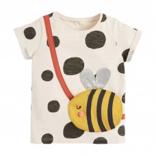 CM-Kid Toddler Girls Cartoon T Shirts Casual Summer Tops