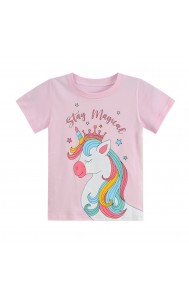 CM-Kid Toddler Girls T Shirt Unicorn Print Cartoon Top Tees
