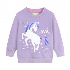 CM-Kid Toddler Girls Sweatshirt Long Sleeve Shirt Unicorn Crewneck Tops