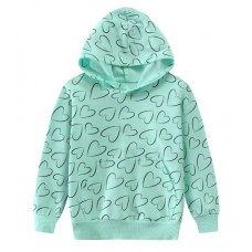 CM-Kid Little Girls Hoodies with Pocket Heart Long Sleeve Jacket Cotton Hooded Sweatshirt 2-7T