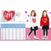 CM-Kid Toddler Girls 2-Piece Outfit Set Cotton Heart Sweatshirt Leggings Skirt Sets