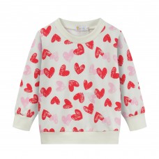 CM-Kid Toddler Girls Clothes Set Outfit Heart Print Fleece Sweatshirts Top and Leggings Set
