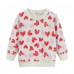 CM-Kid Toddler Girls Clothes Set Outfit Heart Print Fleece Sweatshirts Top and Leggings Set