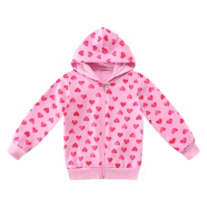 CM-Kid Toddler Girls Hoodies Long Sleeve Hooded Sweatshirt Zipper Jacket