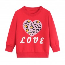 CM-Kid Girls Cotton Sweatshirt Long Sleeve Casual Crewneck Tops