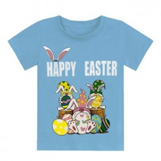 CM-Kid Toddler Boys Summer T-Shirts Egg Bunny Tops