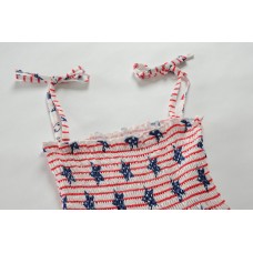 CM-Kid 4th of July Summer Dresses for Little Girl Sleeveless Sun Dress