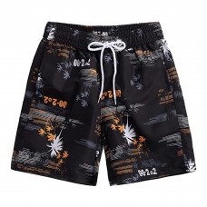 CM-Kid Little Boys Beach Shorts Size 10-12 Swim Trunks with Pocket Qucik Dry