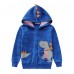 CM-Kid Toddler Boys Hoodies Front Zip-up Dinosaur Hooded Sweatshirts