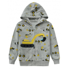 CM-Kid Little Boys Sweatshirt Front Zipper Hoodies Truck Sweater Casual Cotton Jacket Tops 2-7t