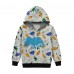 CM-Kid Boys Dinosaur Hoodies Kids Zipper Pullover Hoodie Sweatshirts