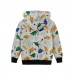 CM-Kid Boys Dinosaur Hoodies Kids Zipper Pullover Hoodie Sweatshirts