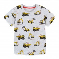CM-Kid Toddler Boys Summer Tops Cotton Short Sleeve Tees Kids Shirts