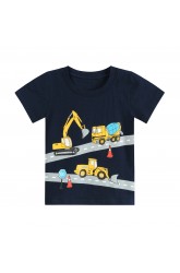 CM-Kid Toddler Boys T-shirt Digger Print Tops