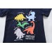 POPTEM Toddler Boy Pajamas Dinosaur Pjs Short Sleeves Glow in the Dark 2-Pieces Sleepwear Navy Blue