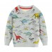 CM-Kid Toddler Boys Cotton Sweatshirts Dinosaur Long Sleeve Tops