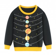 CM-Kid Toddler Boys Sweatshirts Cotton Pullover Long Sleeve Tops