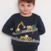 Cm-Kid Toddler Boys Excavator Sweatshirts Cartoon Long Sleeve Tops