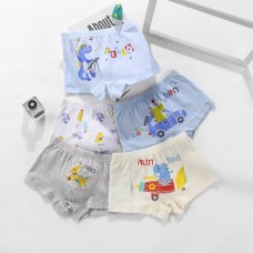CM-Kid Toddler Boy Dinosaur Underwear Cotton Underpants 5 Packs Boxer Briefs