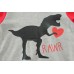 CM-Kid Boys Hoodie Valentine's Day Hoodies Dino Hooded Sweatshirt