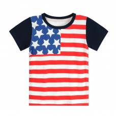 CM-Kid Boys Short Sleeve T Shirt 4th of July Casual Patriotic Tops