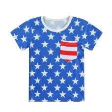 CM-Kid Boy July 4th T Shirts USA Flag Short Sleeves Shirts