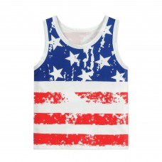CM-Kid Toddler Boys Sleeveless Tees 4th Of July Patriotic T Shirts Tops