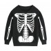CM-Kid Boys Halloween Sweatshirts Toddler Boy Glowing Skeleton Tees Tops