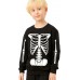 CM-Kid Boys Halloween Sweatshirts Toddler Boy Glowing Skeleton Tees Tops