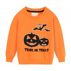 POPTEM Toddler Boys Pumpkins Sweatshirts Glowing Halloween Tops