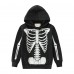 CM-Kid Boys Pullover Hoodie Skeleton Sweatshirt Long Sleeve Hooded Shirts