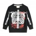 CM-Kid Boys Sweatshirts Toddler Boy Long Sleeve Hallowen Skeleton Tops