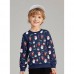 CM-Kid Toddler Boys Santa Sweatshirts Christmas Snow Crewneck Tops