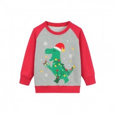 CM-Kid Toddler Boys Sweatshirts Christmas Dinosaur Shirt Tops Pullover