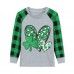 CM-Kid Girl Saint Patrick's Day Irish Shamrock Pullover Sweatshirt Long Sleeve Tees
