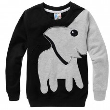CM-Kid Boy Tops Tee Elephant Contton Pullover