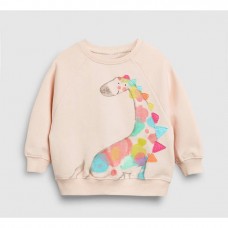 CM-Kid Toddler Girls Sweatshirt Cotton Casual Giraffe Long Sleeve Tops