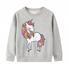 CM-Kid Toddler Girls Outfit Shirt Unicorn Long Sleeve Sweatshirt Pullover