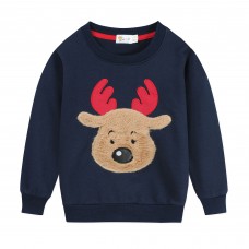 CM-Kid Boys Sweatshirt Long Sleeve Tops Casual Cotton Pullover Tees