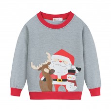 CM-Kid Toddler Boys Sweatshirts Cotton Pullover Snowman Outwear Tops